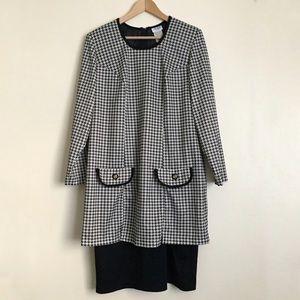HHR Dress Size 8 Black/White Long Sleeve